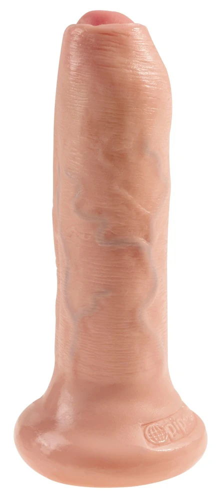 Realistische dildo met zuignap en beweegbare voorhuid