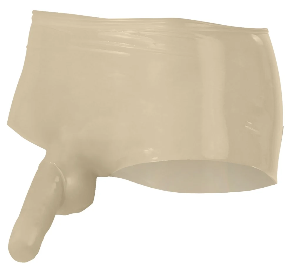Latex broek met gevormd omhulsel