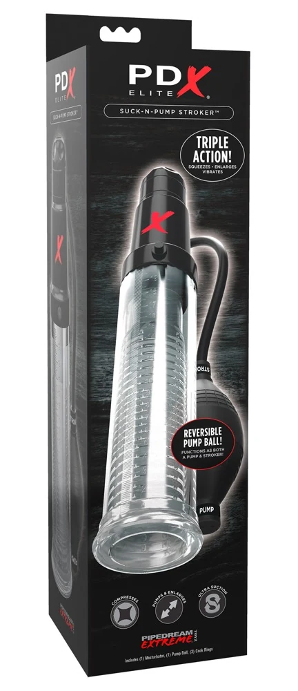 Penis trainer met vibratie en zuigfunctie