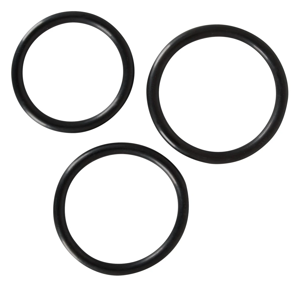 Paars zwart strap-on harnas met 3 ringen