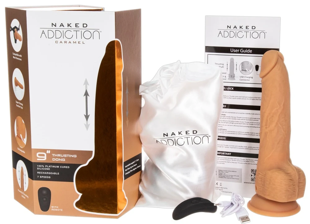 Naked Addiction 9 inch thrusting vibrator