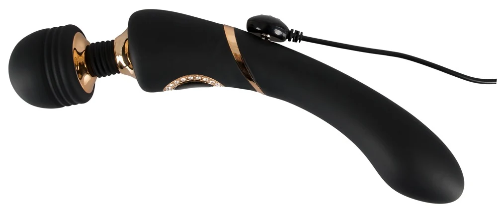 Elegante massagestaaf met vibraties en flexibele kop