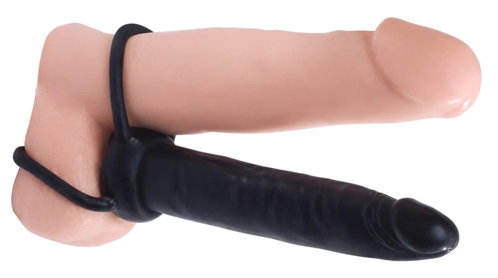 Penisring met anale dildo