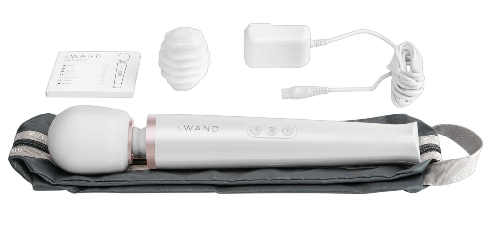 Luxe oplaadbare massagestaaf met siliconen kop
