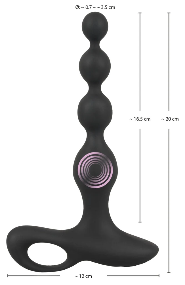 Waterdichte anaal vibrator met oplopende ballen