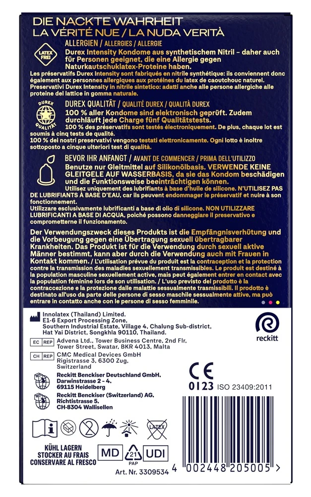 Durex Intensity latexvrije condooms XL 61 mm