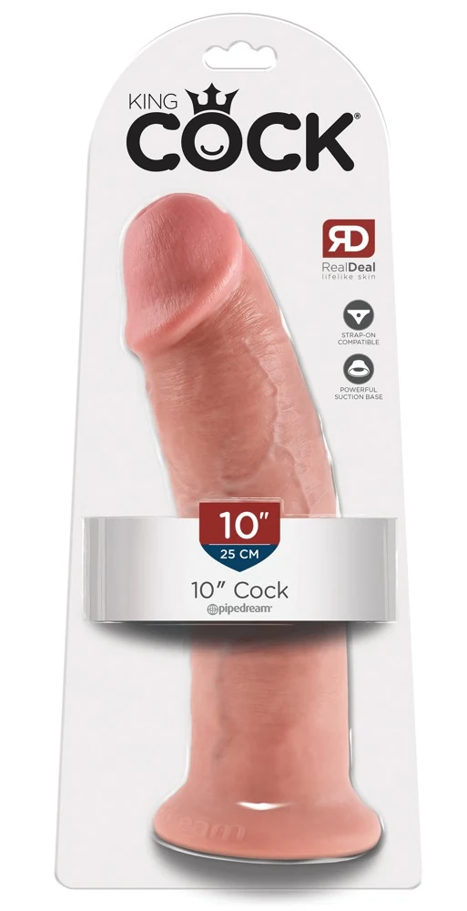 Realistische dildo met zuigvoet 25,4 cm