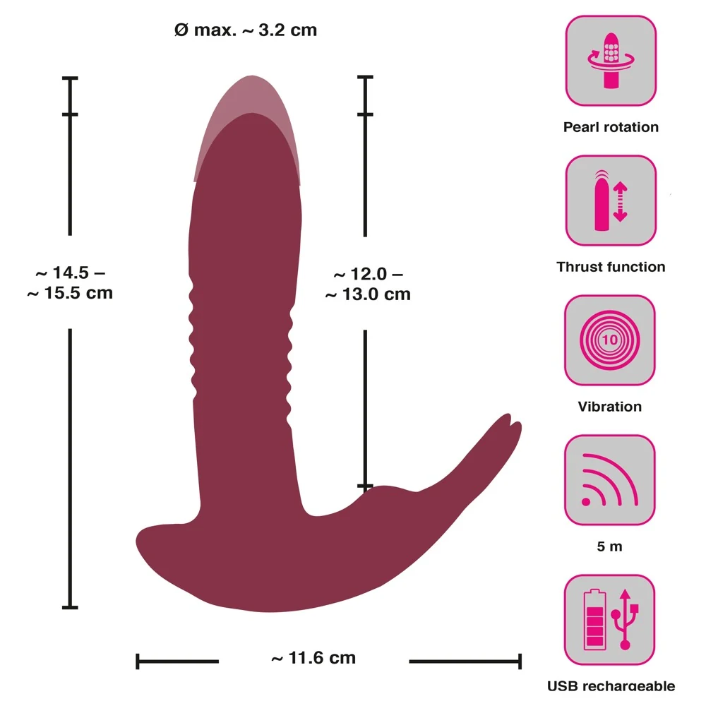 Javida RC handsfree vibrator met afstandsbediening