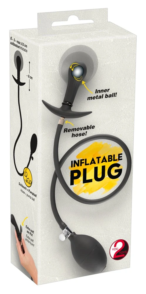 Opblaasbare anale plug met pompbal
