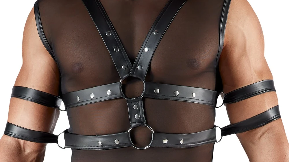Svenjoyment bondage set met shirt en harnas
