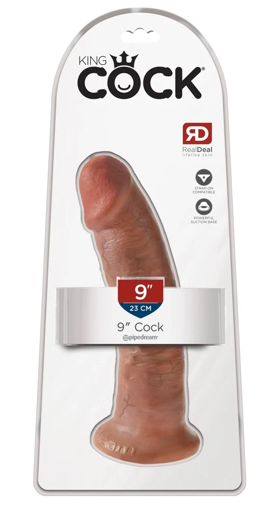 Realistische dildo met zuigvoet 24 cm