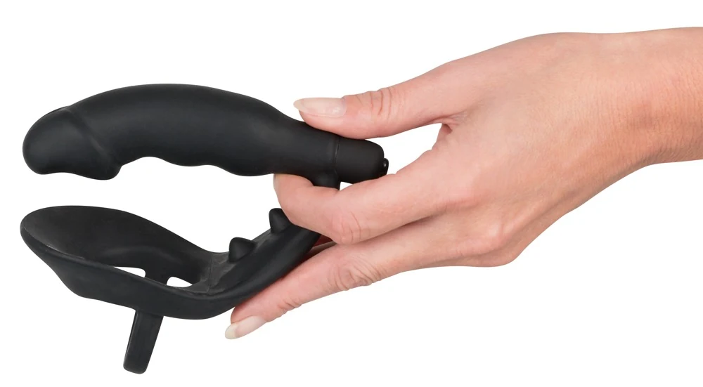 Penisring met anaalplug en vibratie