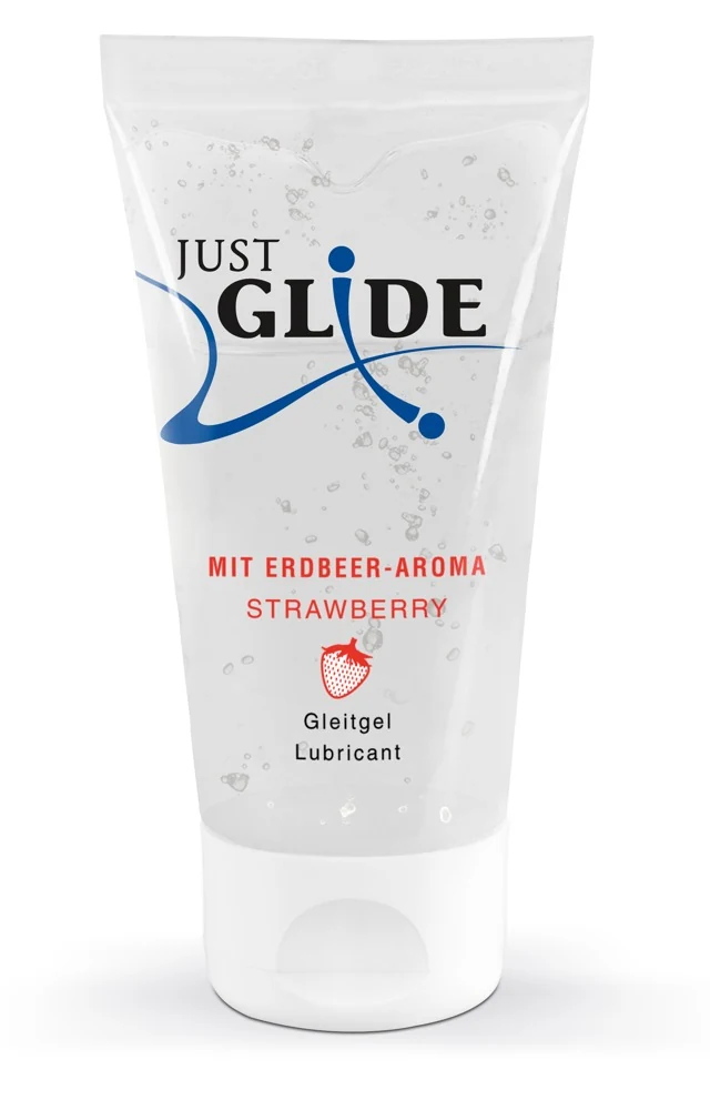 Just Glide glijmiddel op waterbasis aardbei