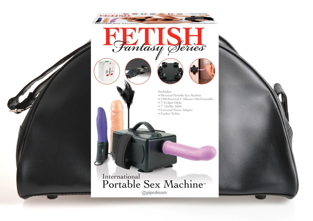 Draagbare sexmachine met dildo's en vibrator