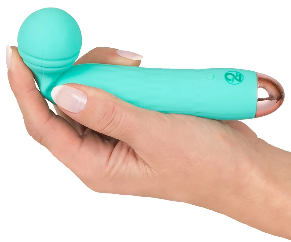 Groene mini vibrator met flexibele kop