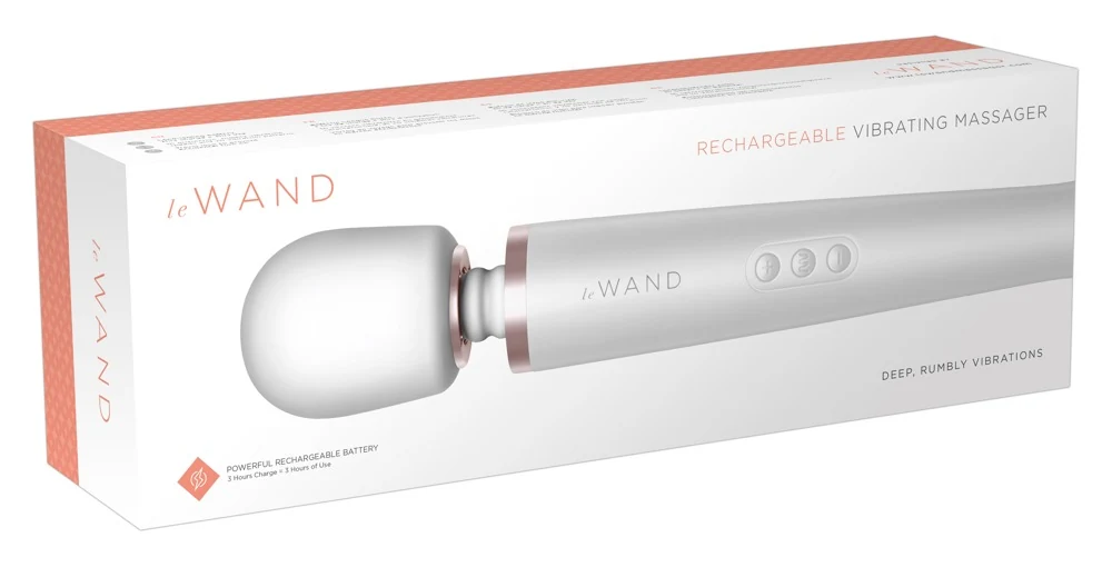 Luxe oplaadbare massagestaaf met siliconen kop