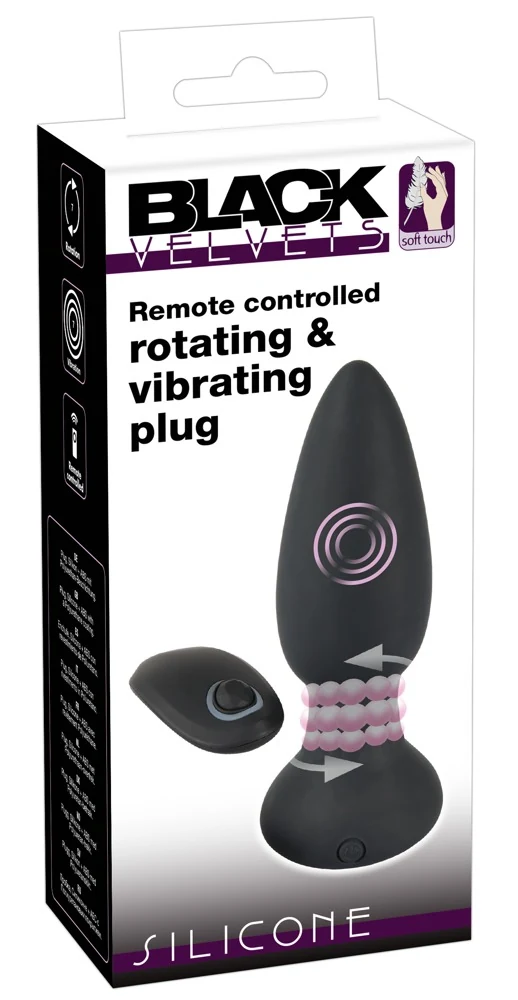 Anaalplug met rotatie en afstandsbediening