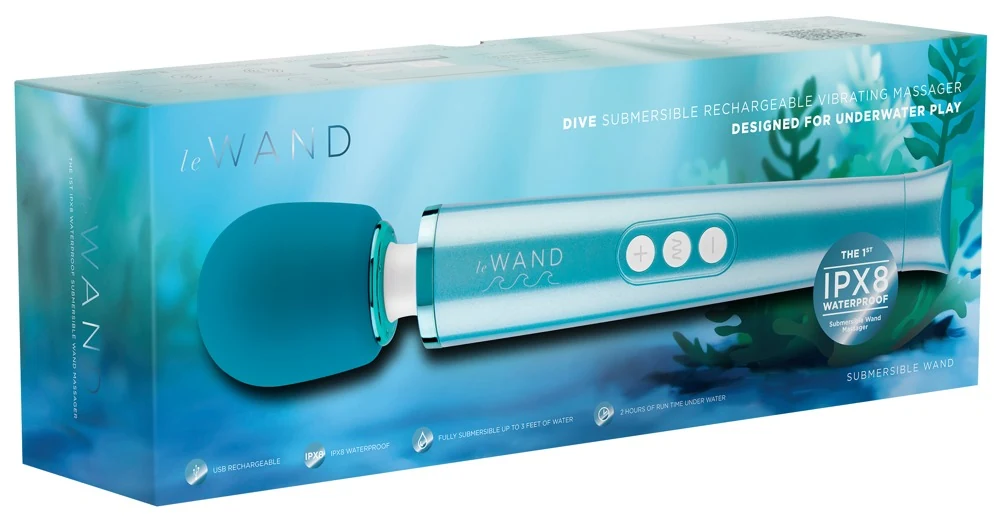 le WAND Dive luxe massager oceaanblauw