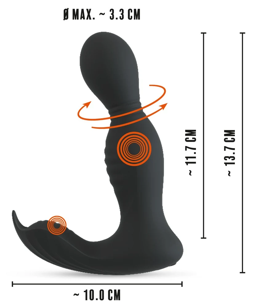 RC Butt Plug met 2 Functies