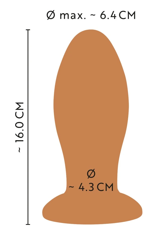 ANOS Big Butt Plug met Zuignap XL