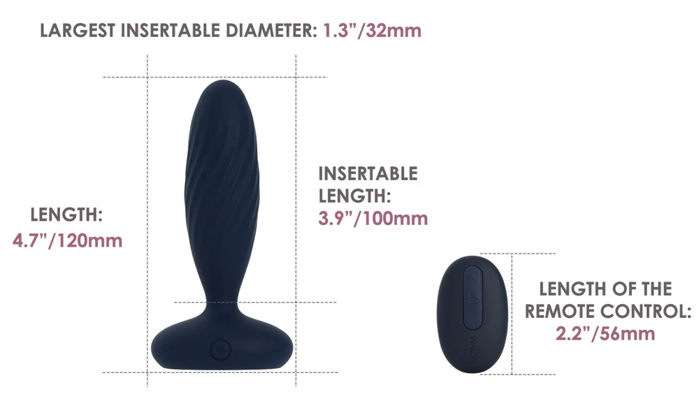 SVAKOM Jordan app-gestuurde anaal vibrator