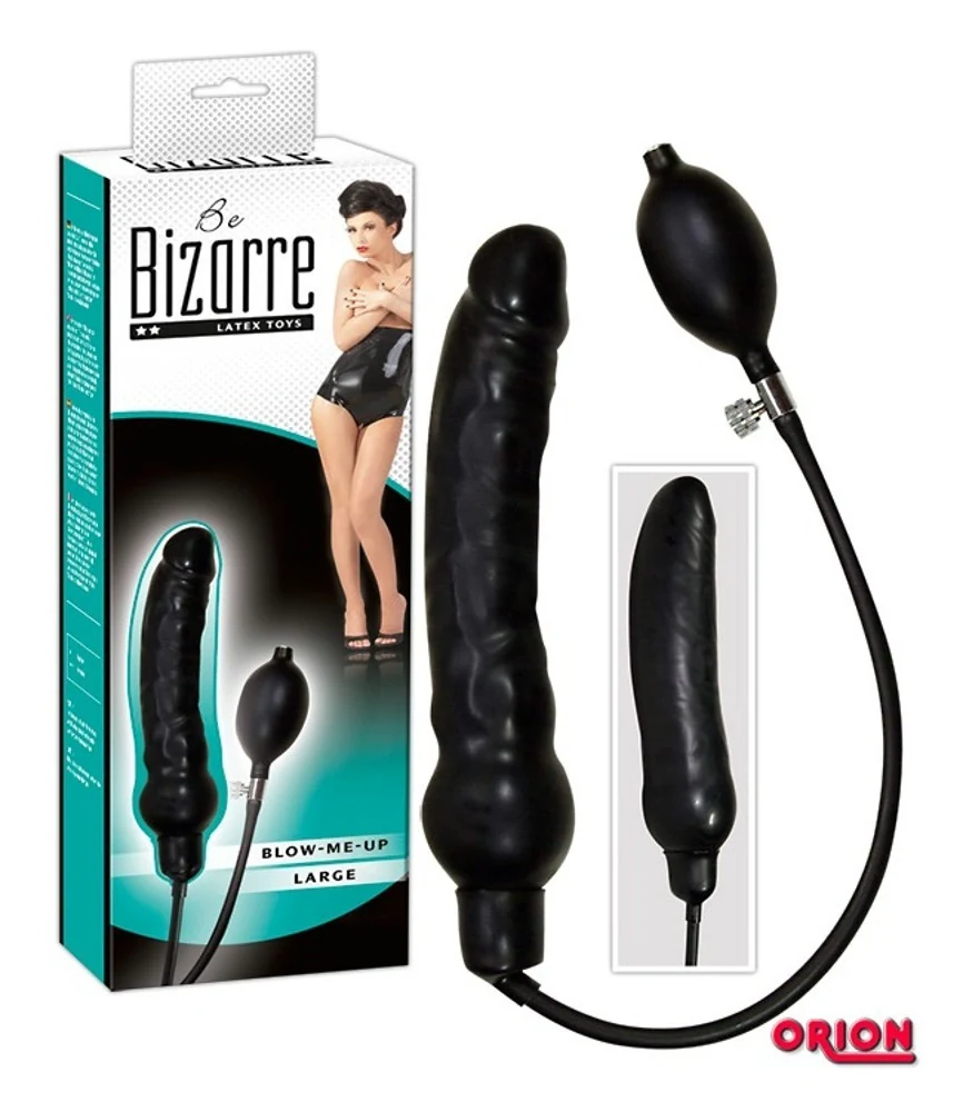 Opblaasbare dildo met pompbal large