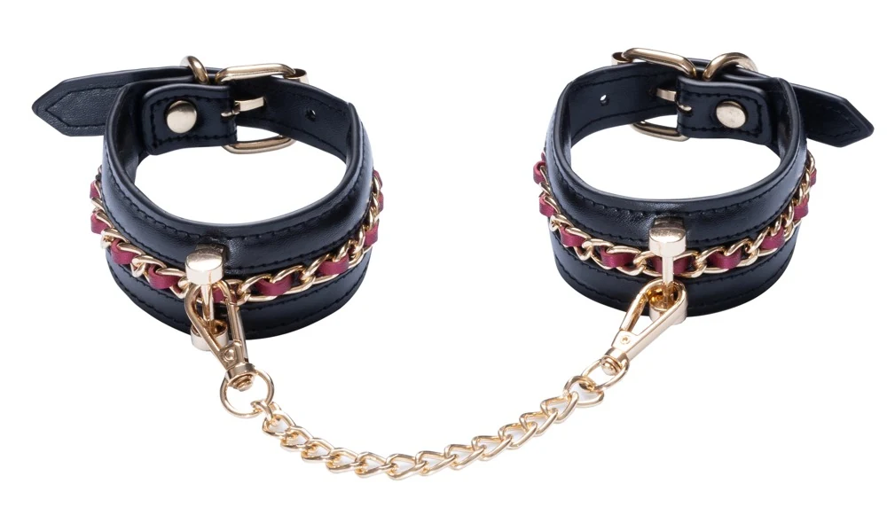 Bad Kitty bondageset 6-delig zwart met goudkleurige details