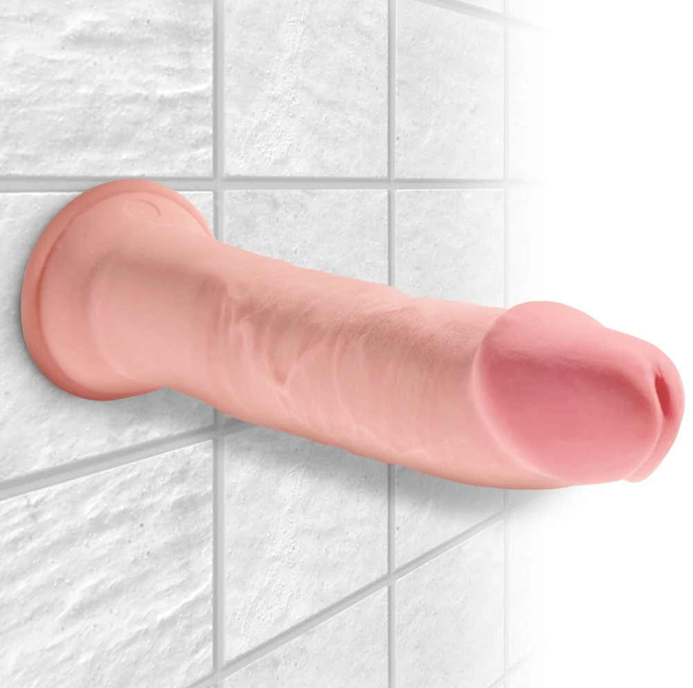 Realistische dildo met zachte buitenlaag en zuigvoet