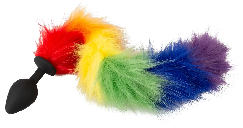 Regenboog staartplug van siliconen