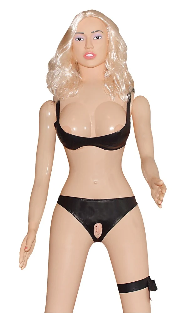 Opblaasbare sekspop blond 160 cm met vibrobullet