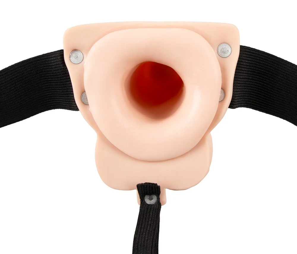 Vibrerende strap-on sleeve met verstelbare jockstrap