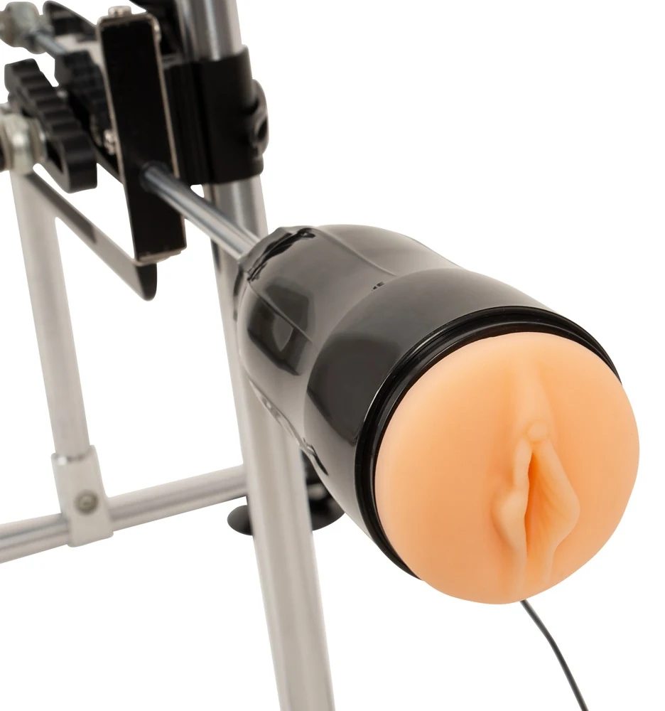 The Banger dubbelzijdige seksmachine met dildo's en masturbator