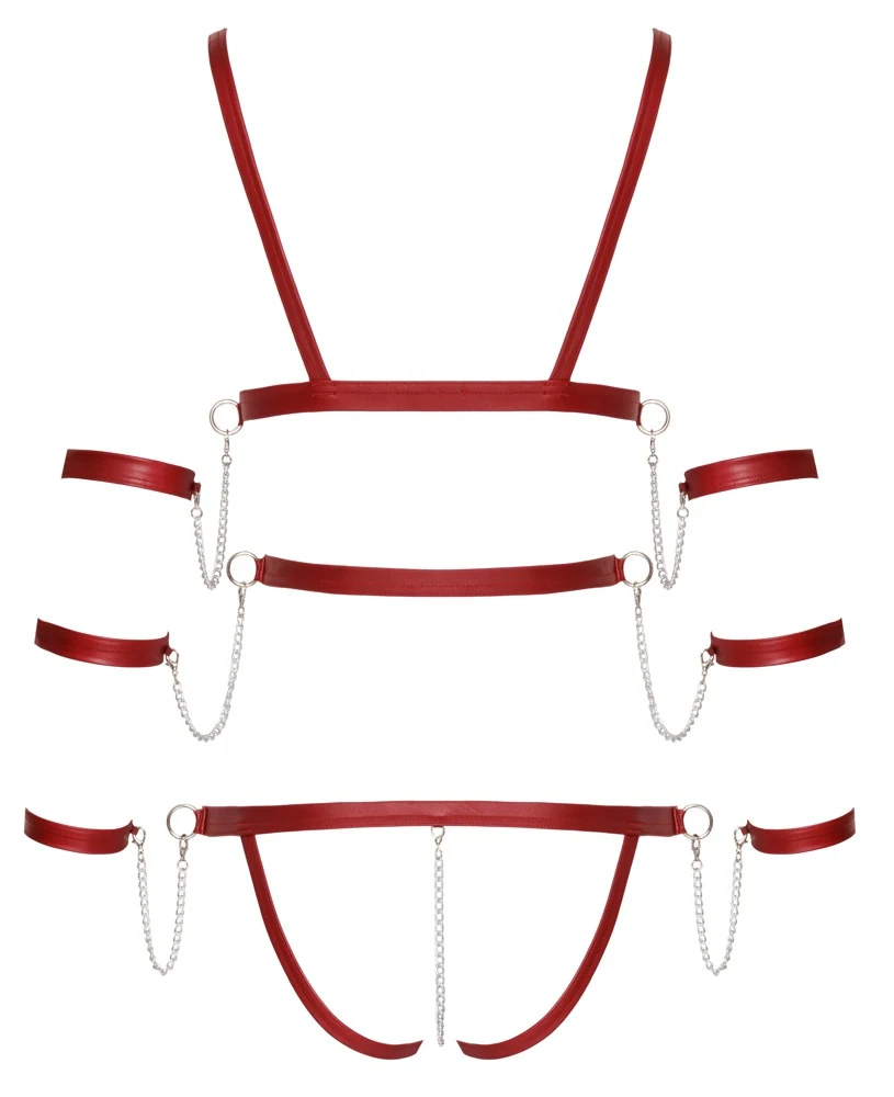 Bad Kitty Riemenbody rot S