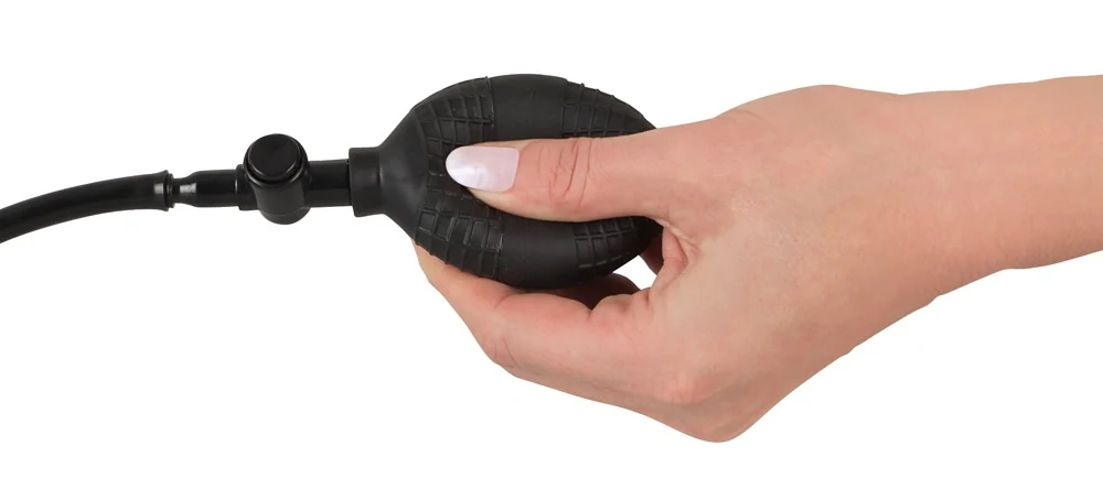 Opblaasbare vibrerende buttplug met pomp