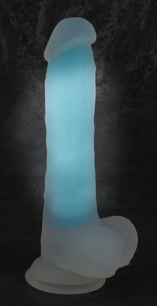 Glow in the Dark siliconen dildo met zuigvoet