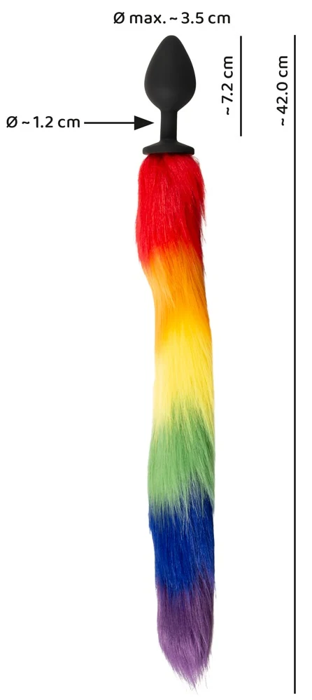 Regenboog staartplug van siliconen