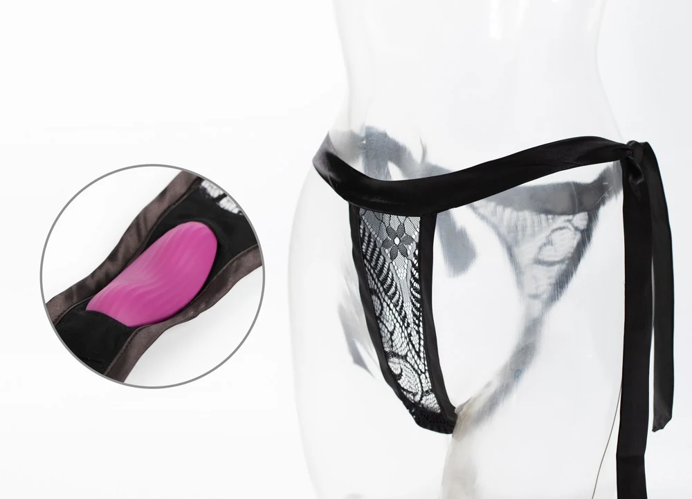 App-gestuurde lay-on vibrator met kanten slip