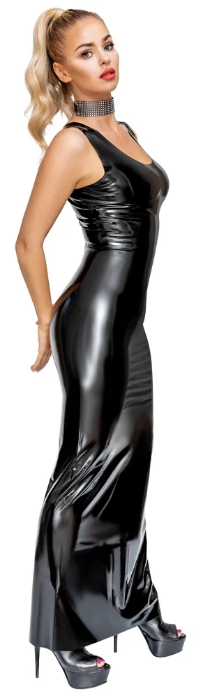 Latex avondjurk in maxilengte