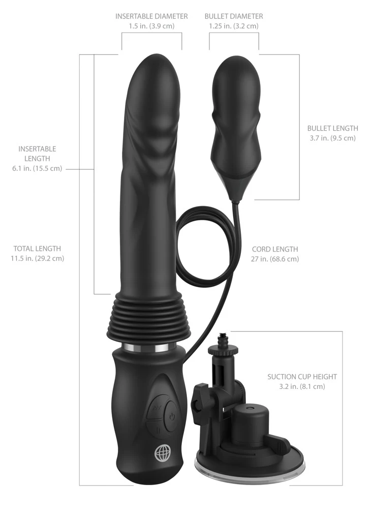 Ultimate Silicone Thruster met vibrerend eitje