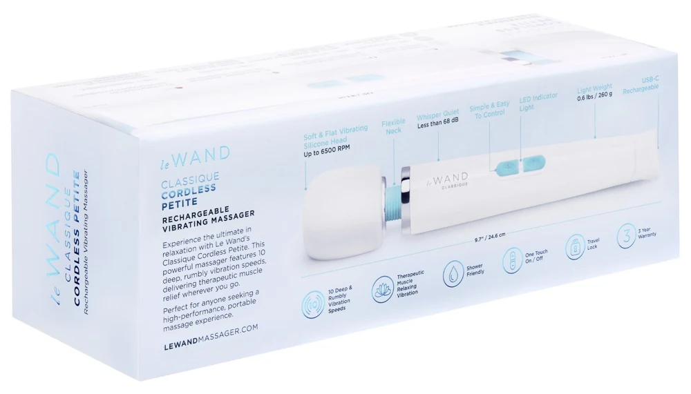 le WAND Classique Cordless Petite massagestaaf