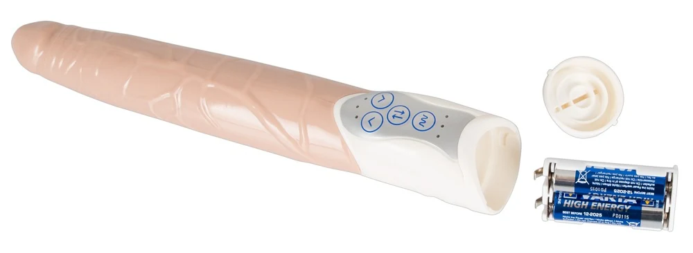 Realistische vibrator met duwfunctie