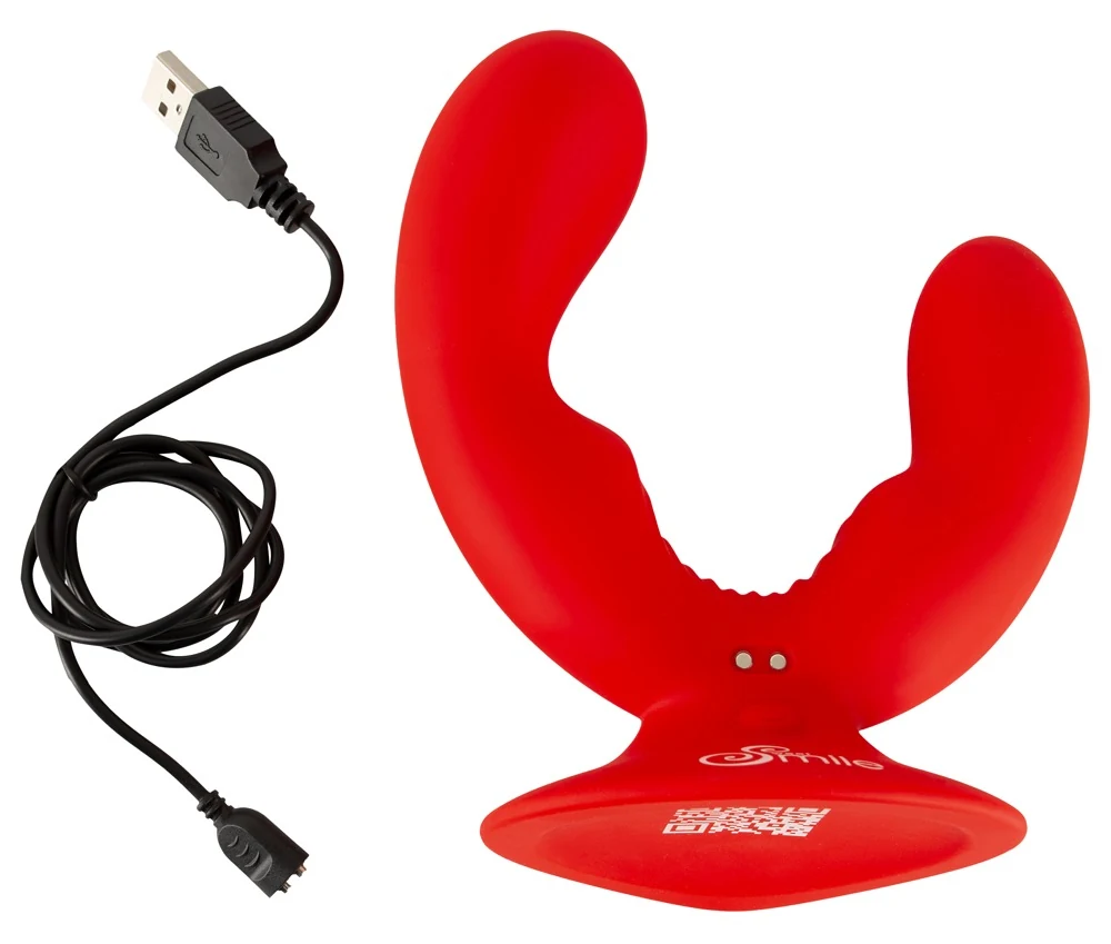 Sweet Smile dubbele vibrator met zuigbasis