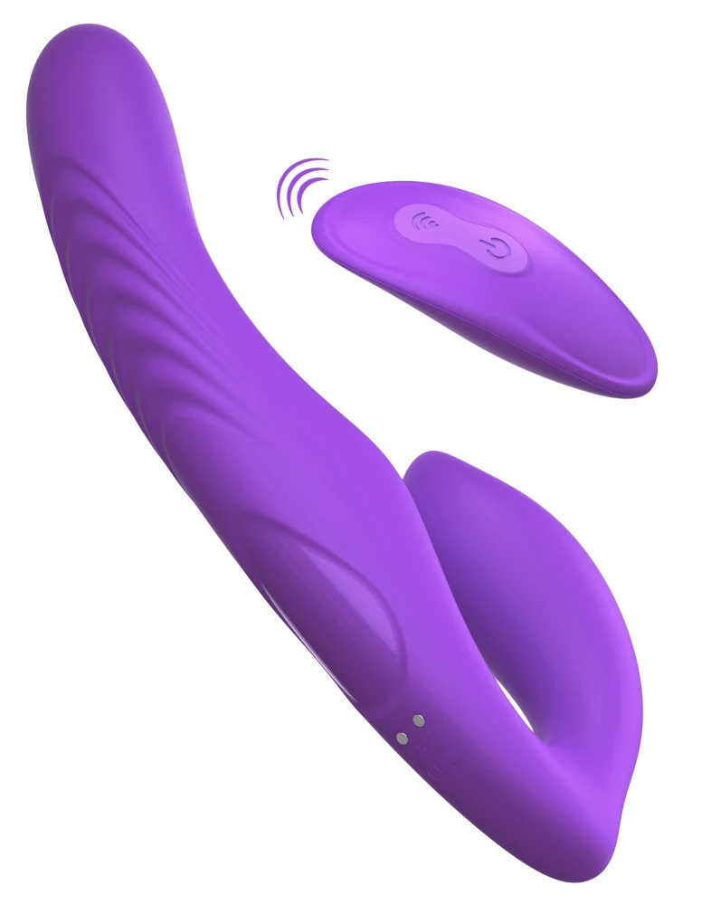 Strapless strap-on vibrator met afstandsbediening
