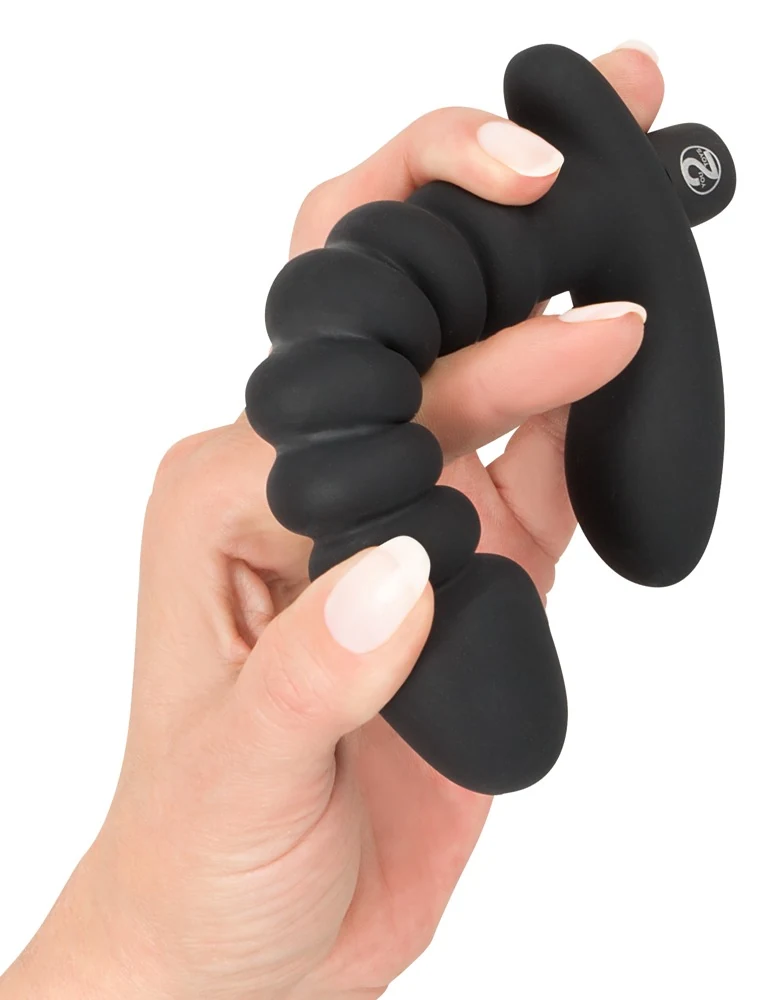 Gegroefde vibrator met stimulatie anker
