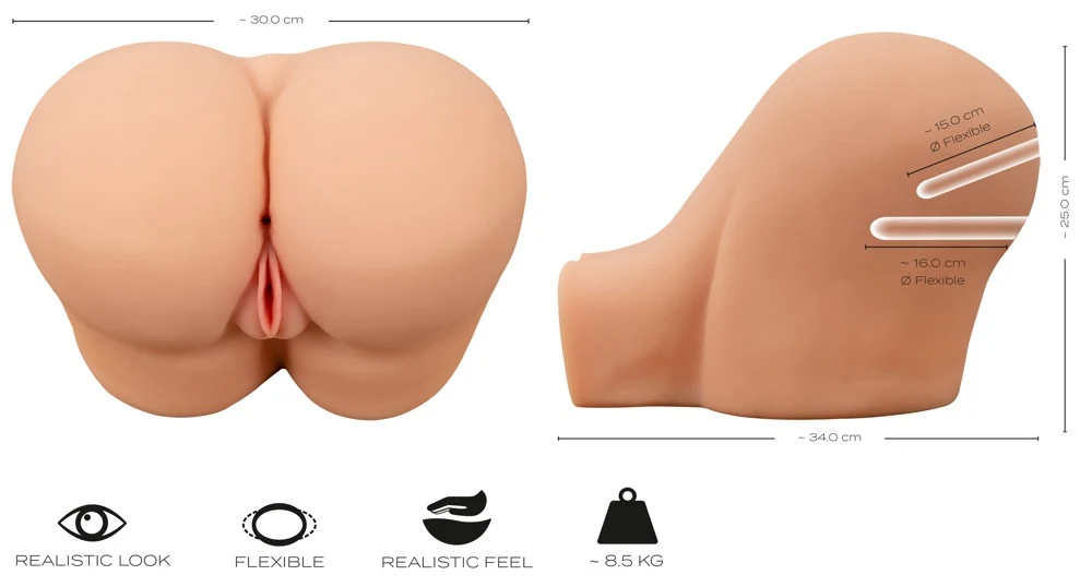 Realistische torso masturbator deluxe ass