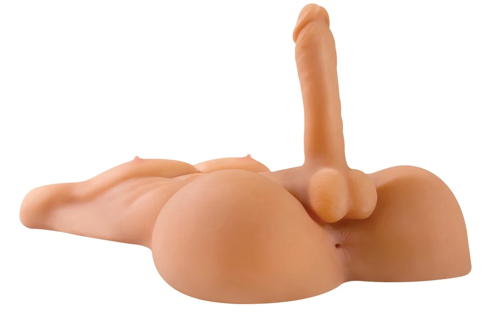 Mannelijke torso masturbator met dubbele opening