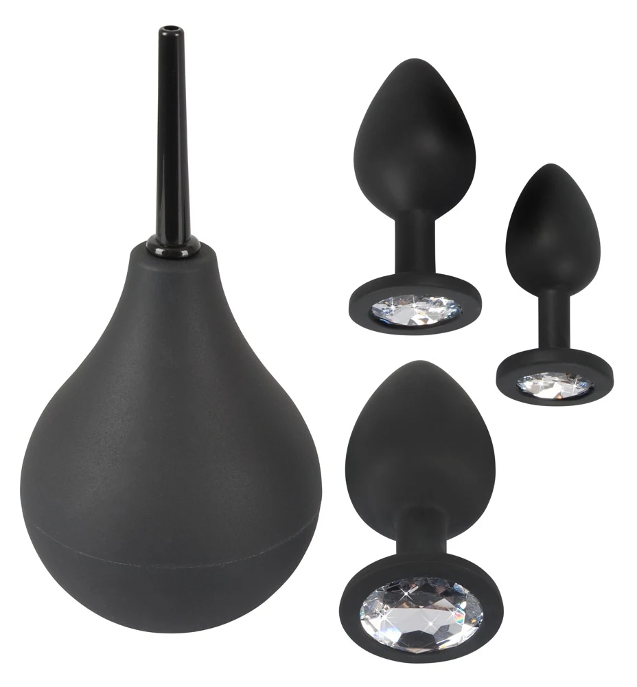 Anaal douche en plug trio