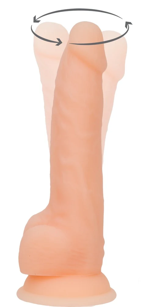 Roterende en vibrerende siliconen dildo met afstandsbediening