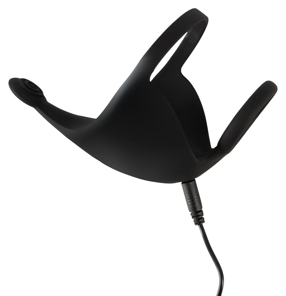 Rebel cockring met afstandsbediening en testikelvibrator