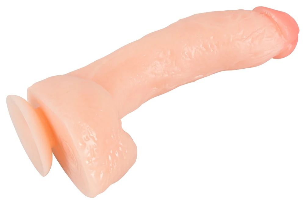 Natuurlijke dildo met zuigvoet 25,5 cm
